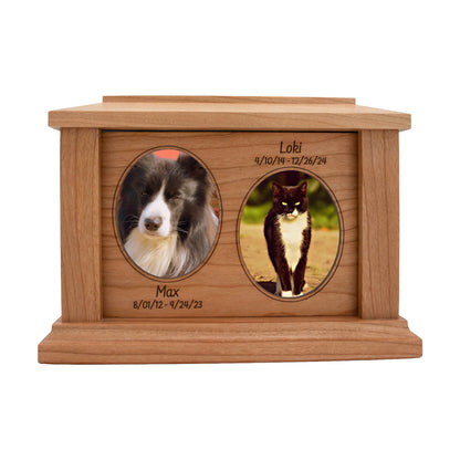 Cherry Pet Urn | Double Oval