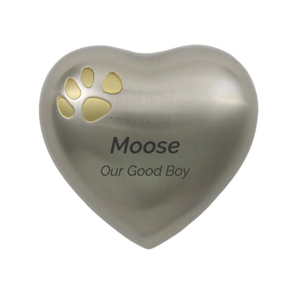 Classic Paws Pewter Heart Keepsake