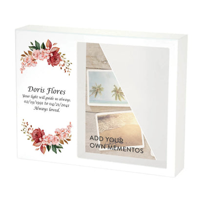 Shadowbox Remembrance Floral Blush