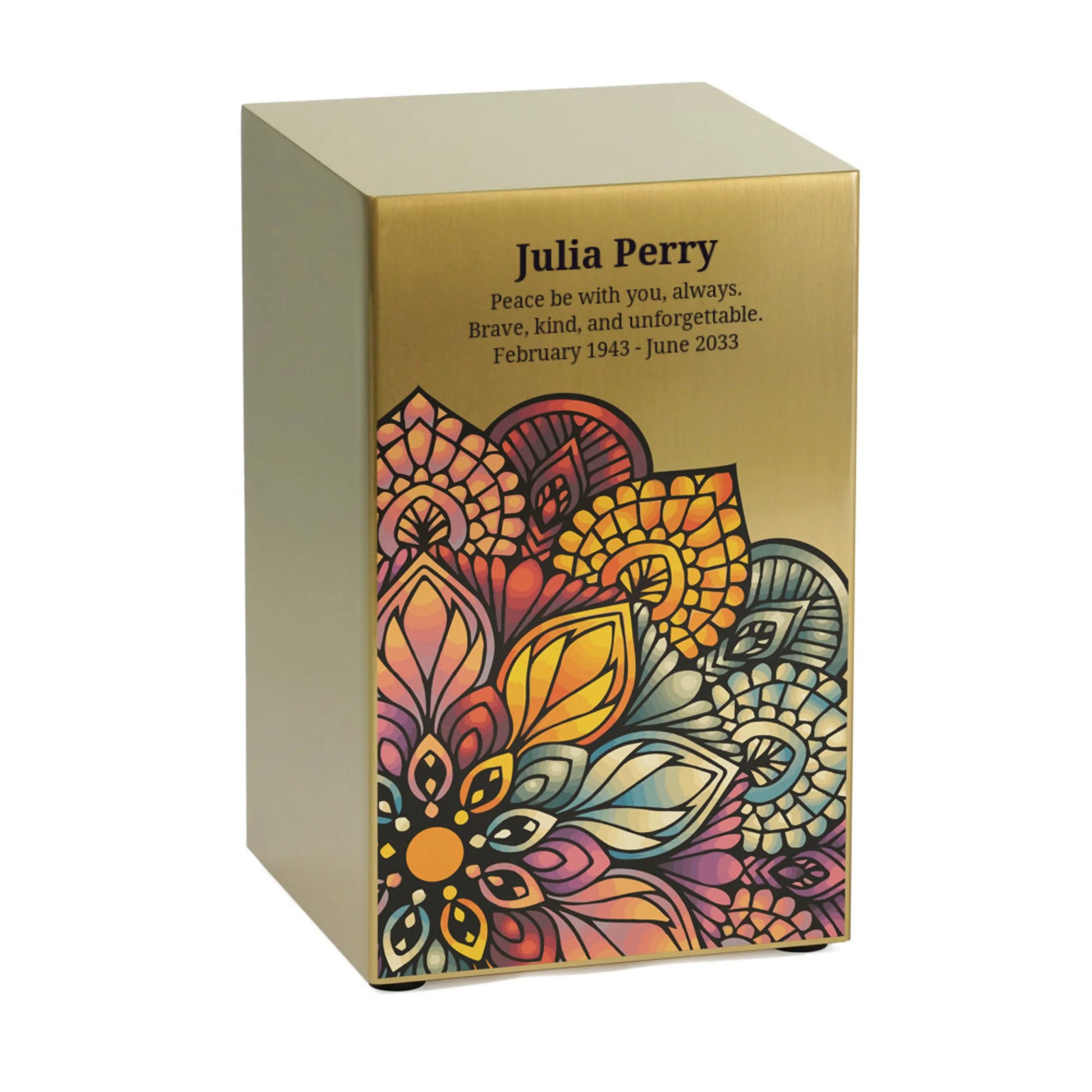 Life Canvas Mandala Bronze, Right Side