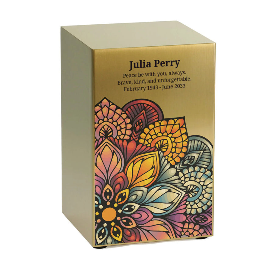 Life Canvas Mandala Bronze, Right Side