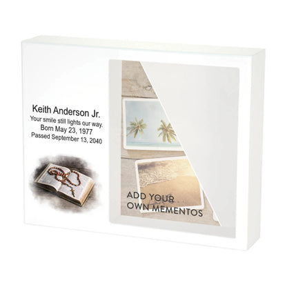 Shadowbox Remembrance Bible & Rosary