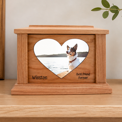 Cherry Pet Urn | Centered Heart