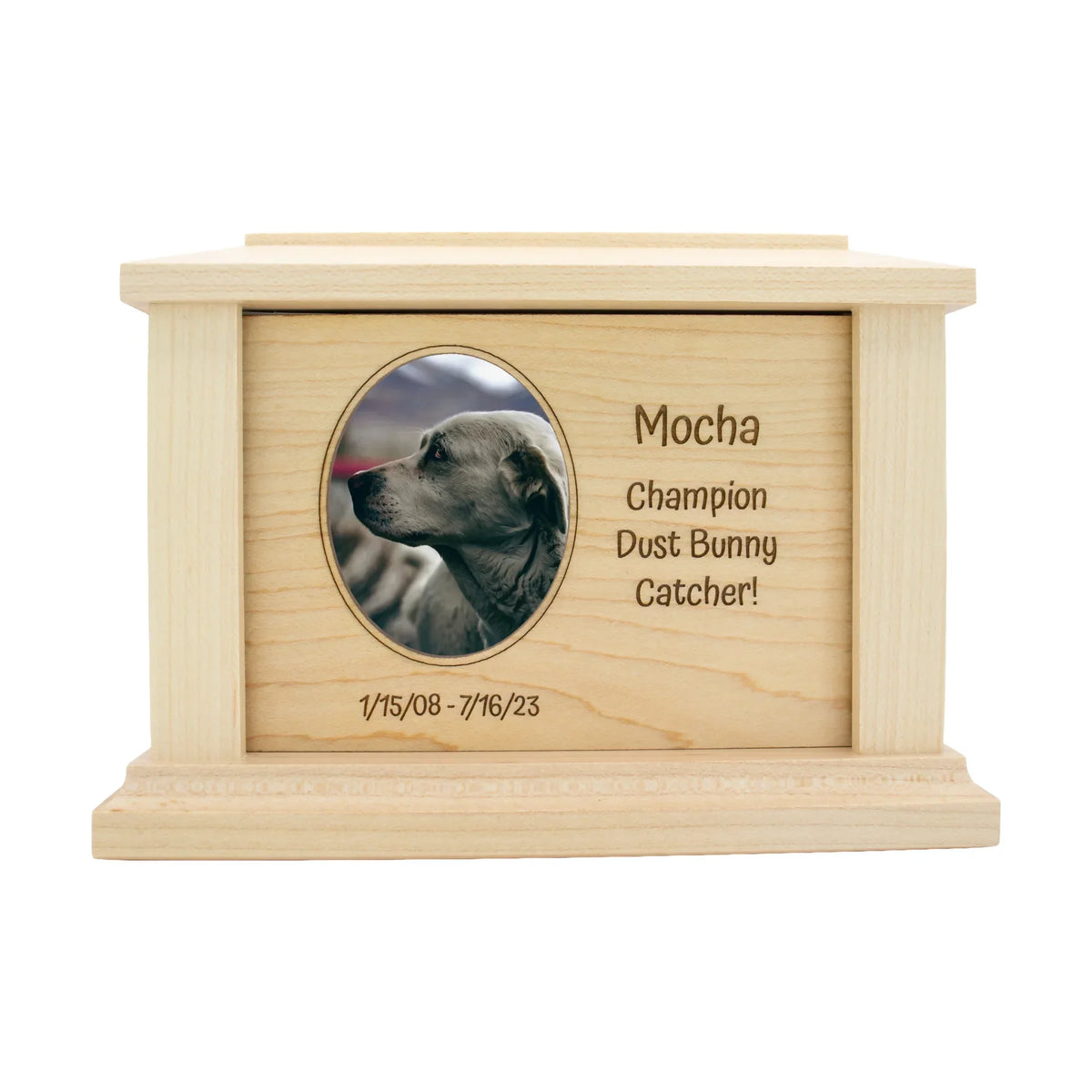 Maple Pet Urn | Side Oval