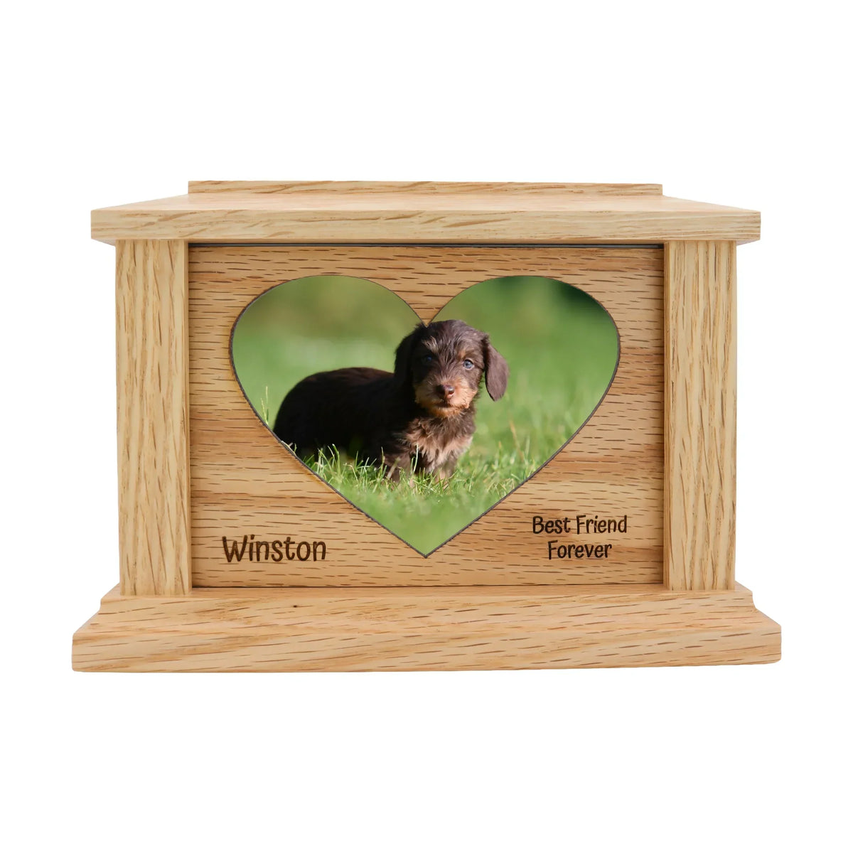 Oak Pet Urn | Centered Heart