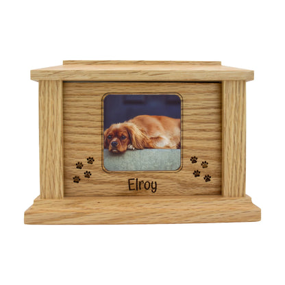 wooden pet urn for cremation ashes
