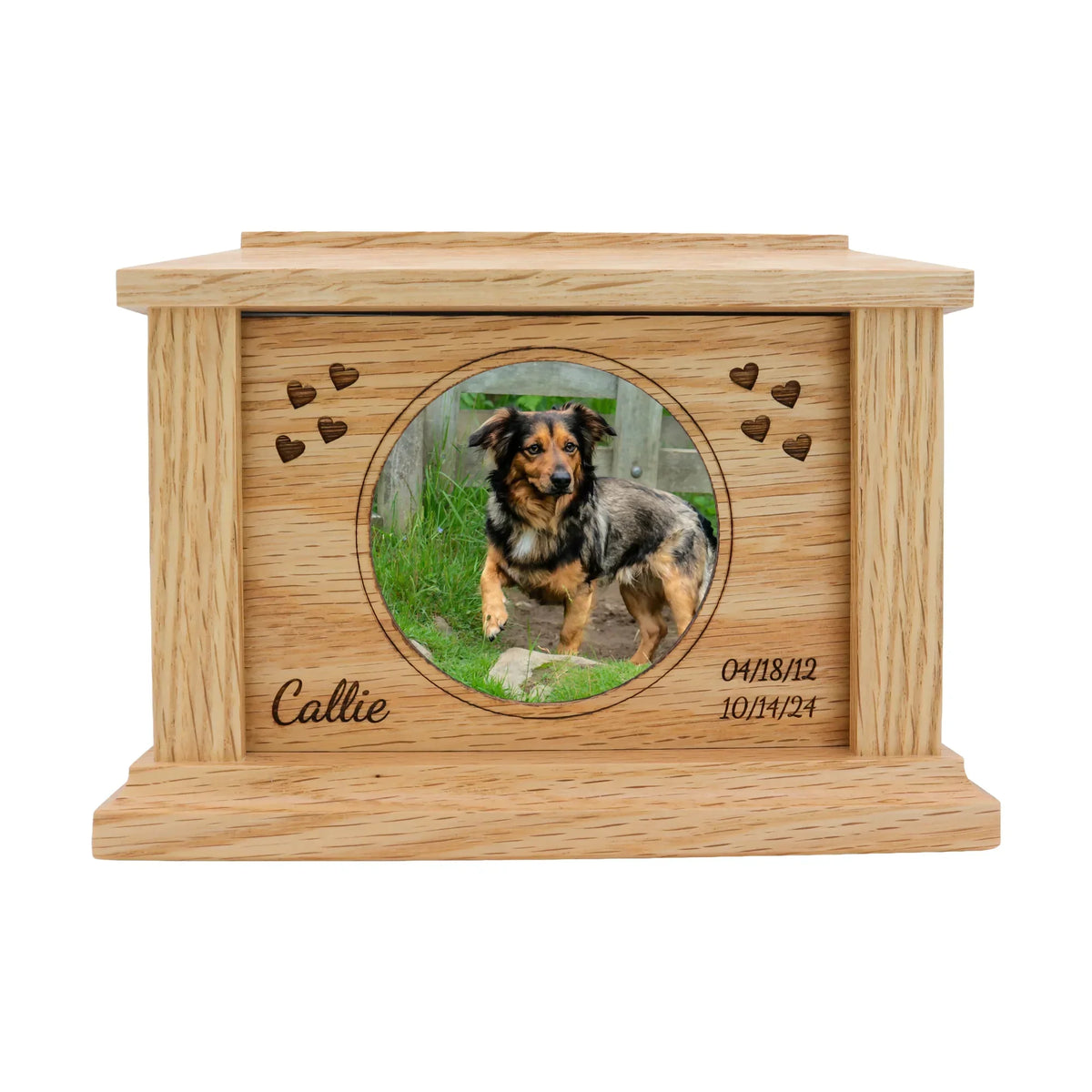 Oak Pet Urn | Circle