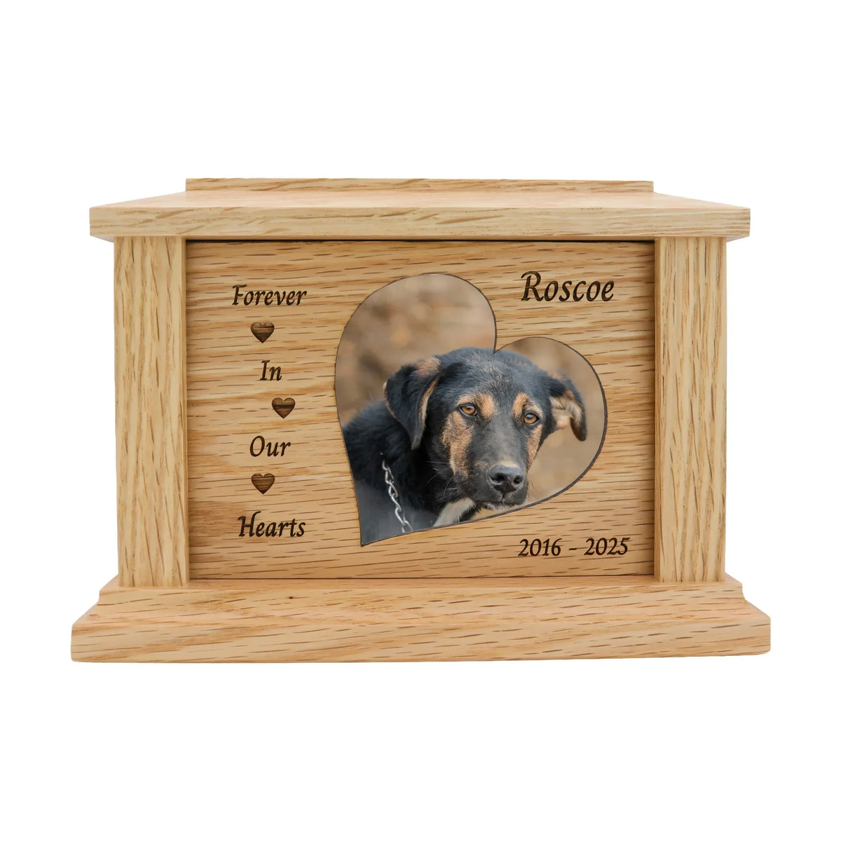 Oak Pet Urn | FIOH Hearts