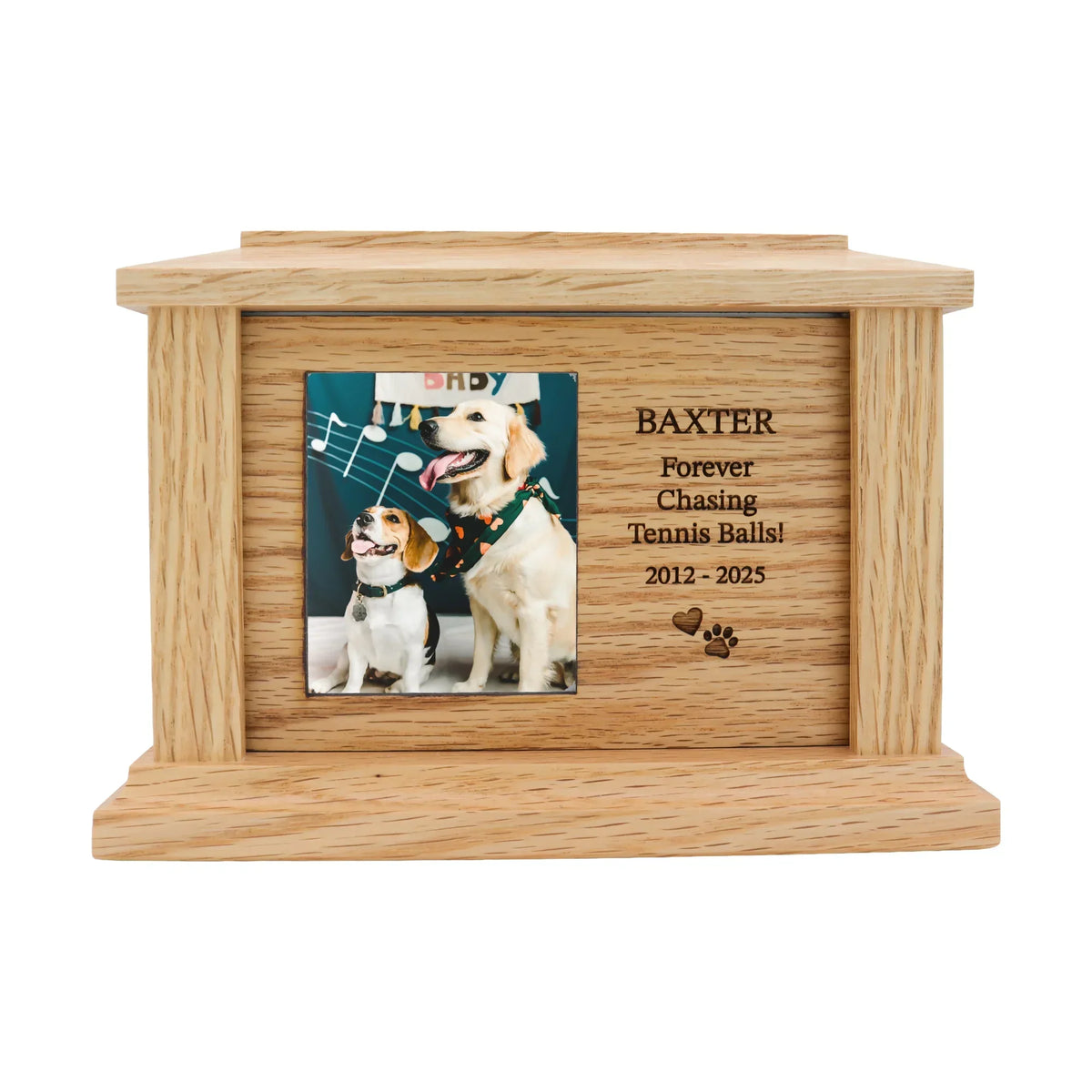 Oak Pet Urn | Side Rectangle