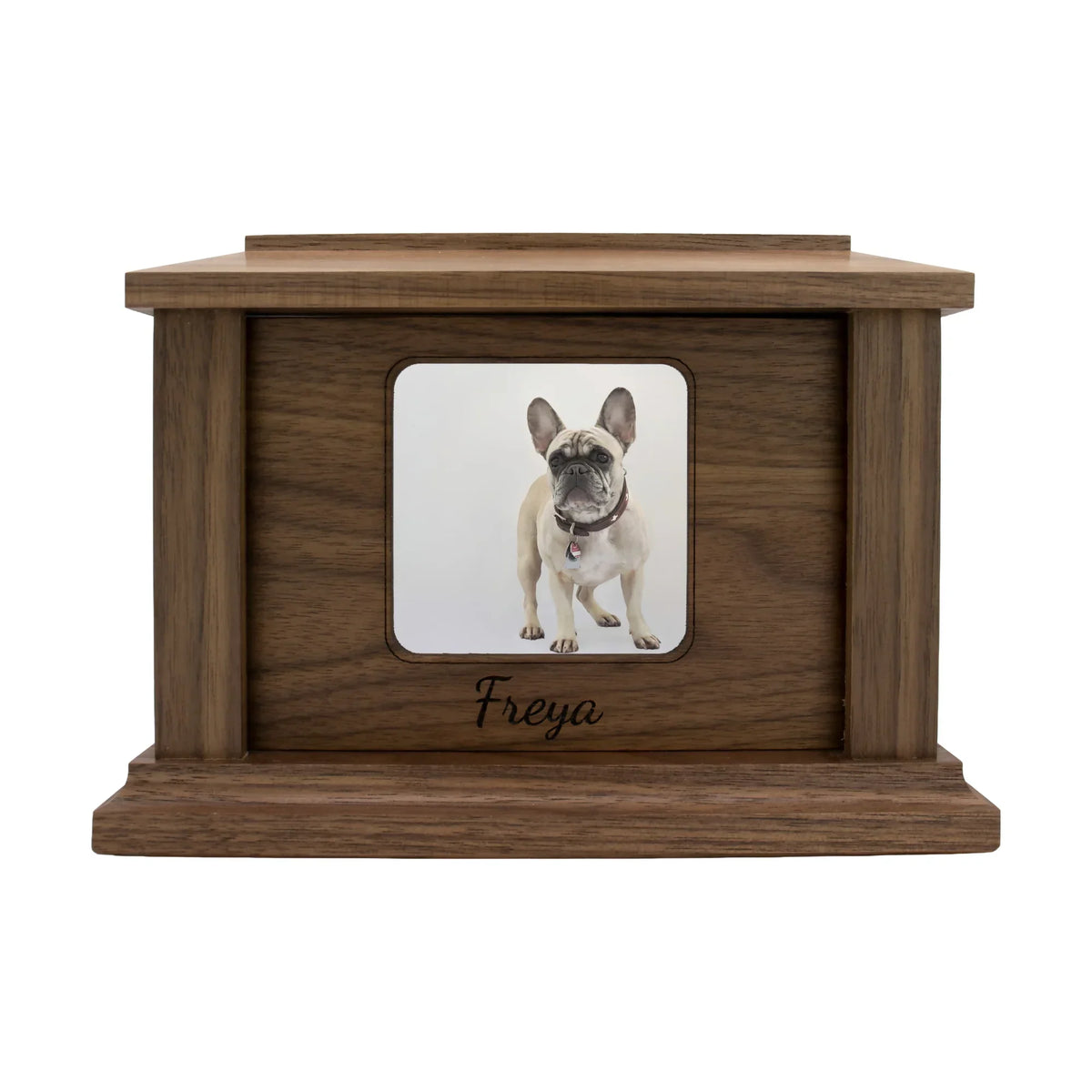 Walnut Pet Urn | Centered Square