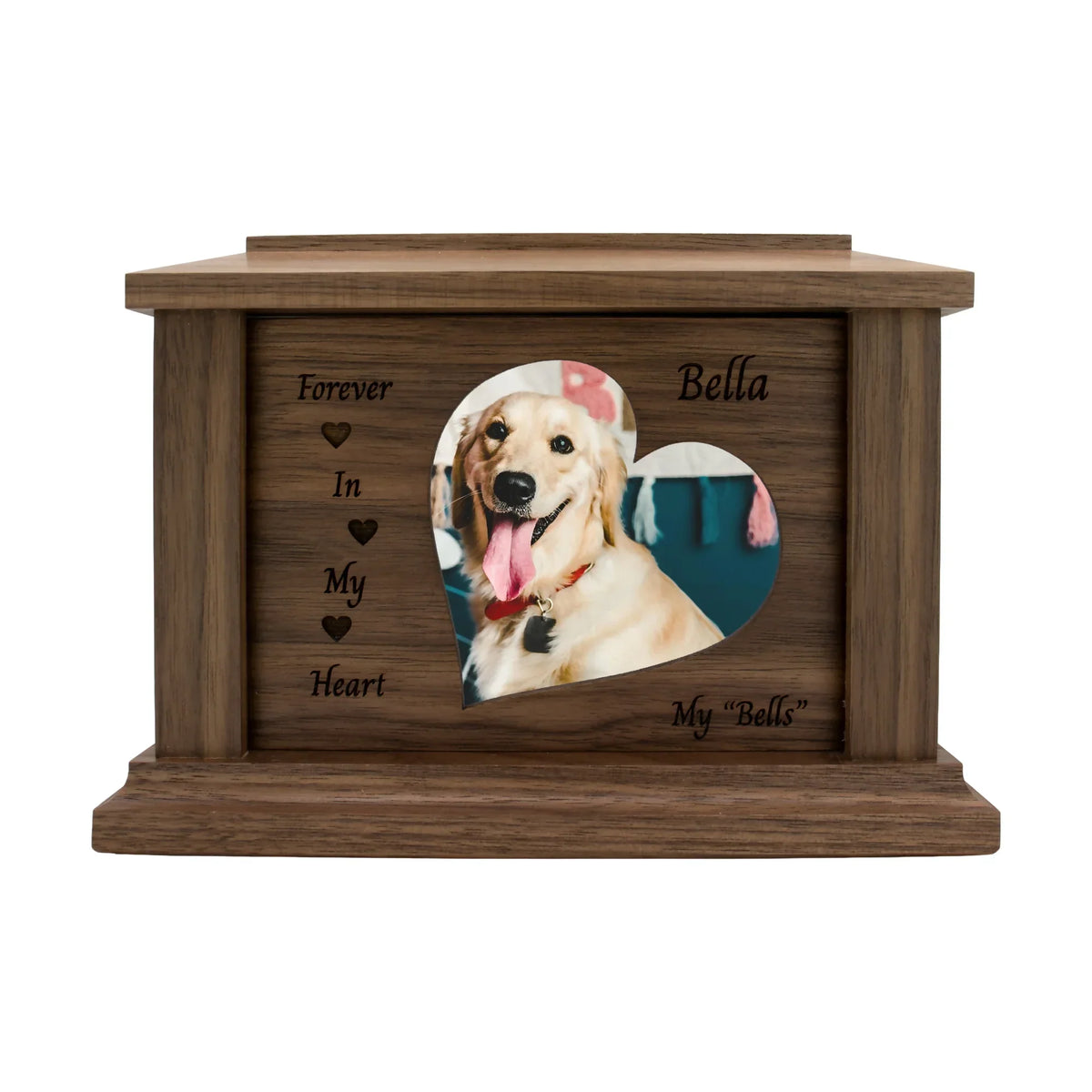 Walnut Pet Urn | FIMH Hearts
