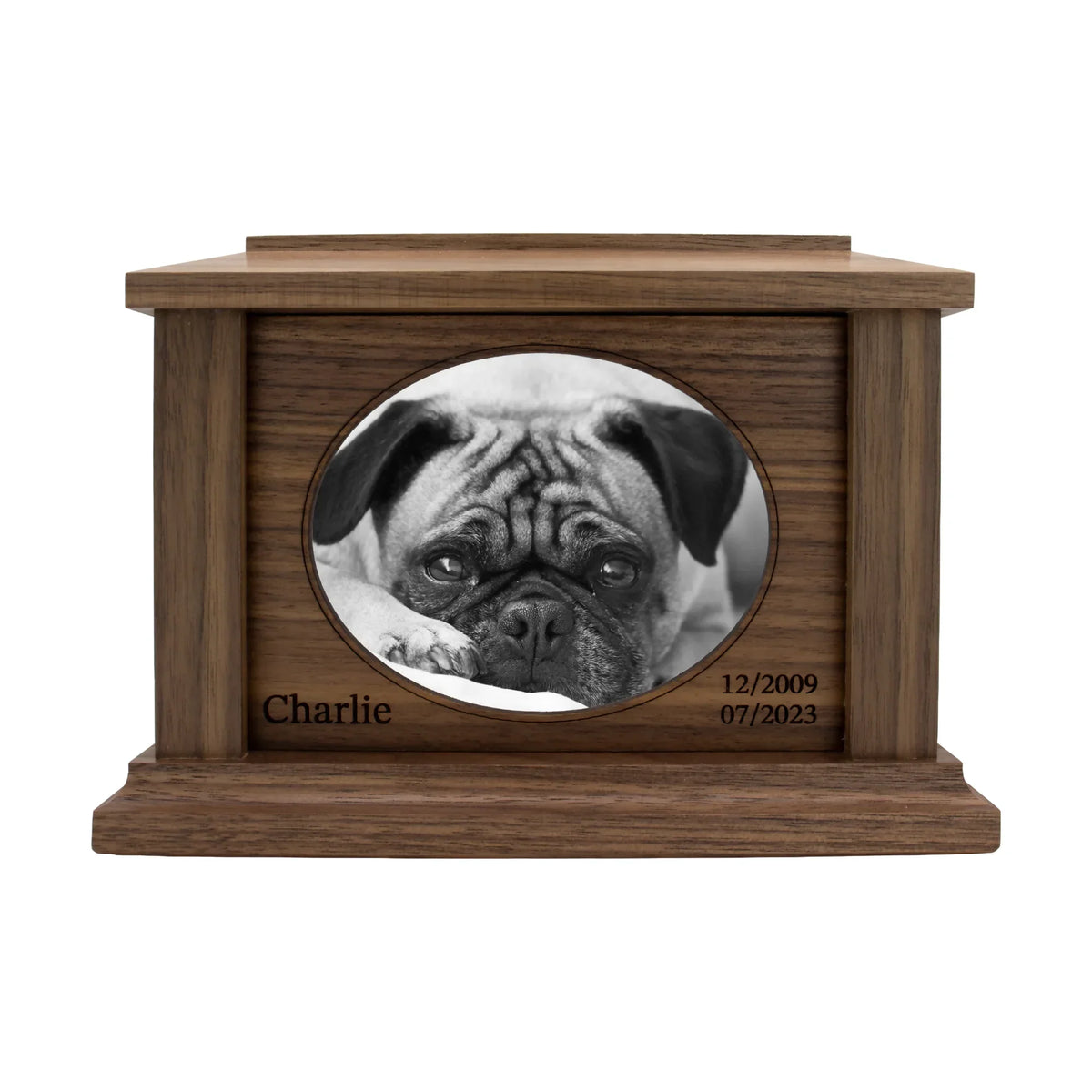 Walnut Pet Urn | Oval